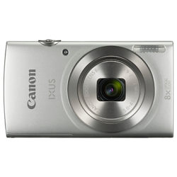 Canon IXUS 185 Digital Camera, HD 720p, 20.0MP, 8x Optical Zoom, 16x Zoom Plus, 2.7 LCD Screen with Wrist Strap Silver